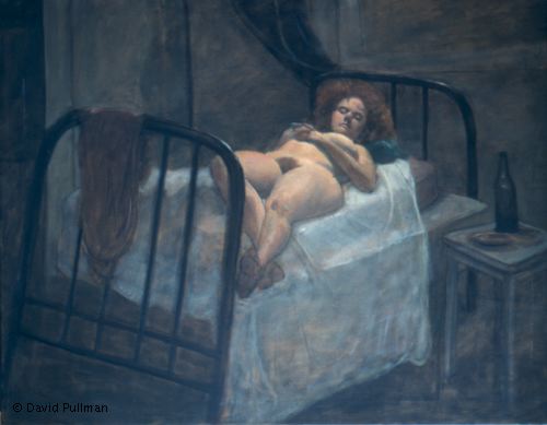 female nude in bed